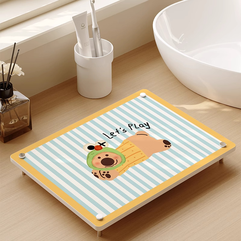 Printed Kitchen Drying Mat — 40x30cm Diatomite with Steel Legs — Product Image 8