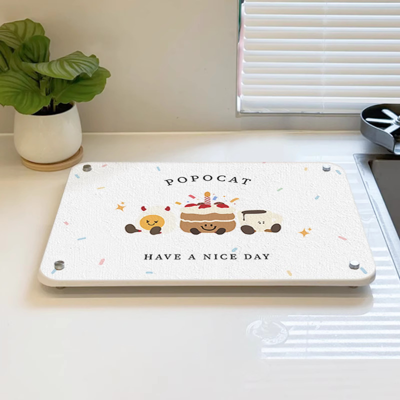 Printed Kitchen Drying Mat — 40x30cm Diatomite with Steel Legs — Product Image 9