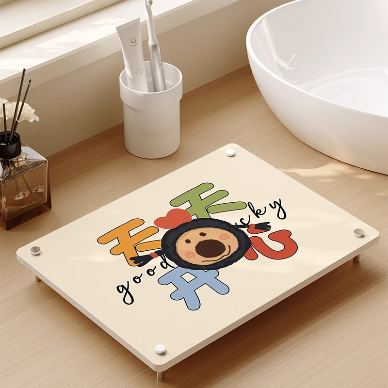 Printed Kitchen Drying Mat — 40x30cm Diatomite with Steel Legs — Product Image 3