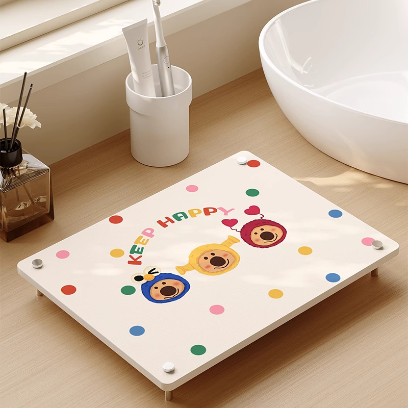 Printed Kitchen Drying Mat — 40x30cm Diatomite with Steel Legs — Product Image 4