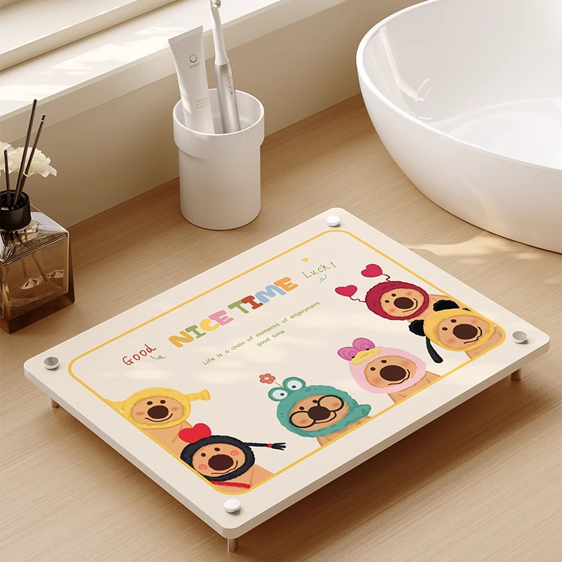 Printed Kitchen Drying Mat — 40x30cm Diatomite with Steel Legs — Product Image 5