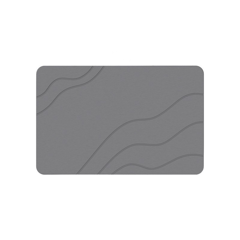 Square Grid Diatomite Bath Mat — Engraved Stone Mat Wholesale — Product Image 5