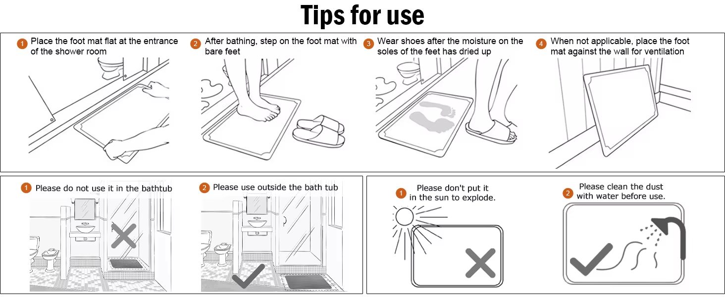 tips for use of custom made bath mats